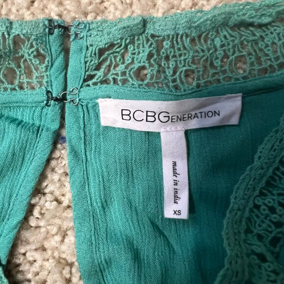 BCBGeneration Turquoise Lace Trim Romper – XS - Picture 9 of 9